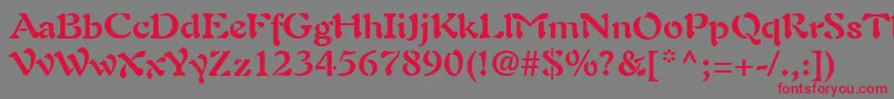 Шрифт AuriolLtBold – красные шрифты на сером фоне