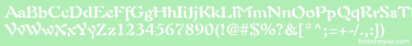 AuriolLtBold Font – White Fonts on Green Background