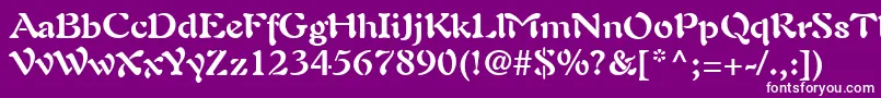 AuriolLtBold Font – White Fonts on Purple Background