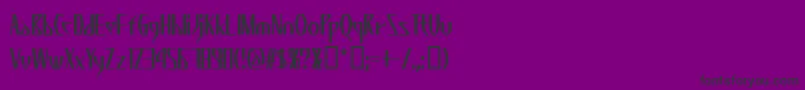 Kzweda-fontti – mustat fontit violetilla taustalla