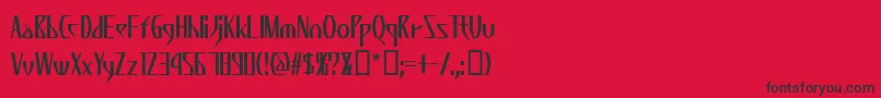 Kzweda Font – Black Fonts on Red Background