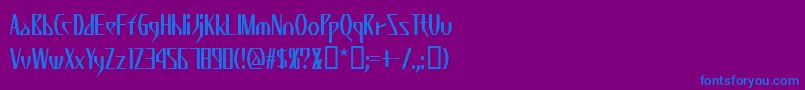 Kzweda Font – Blue Fonts on Purple Background