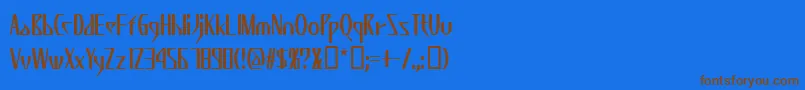 Kzweda Font – Brown Fonts on Blue Background