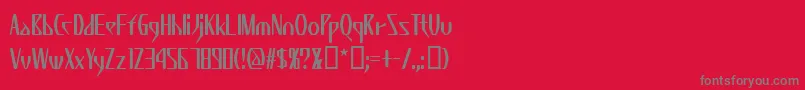 Kzweda Font – Gray Fonts on Red Background
