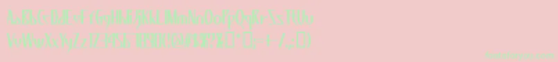 Kzweda Font – Green Fonts on Pink Background