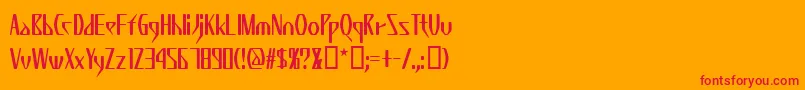 Kzweda Font – Red Fonts on Orange Background