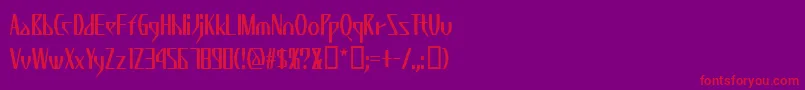 Kzweda Font – Red Fonts on Purple Background