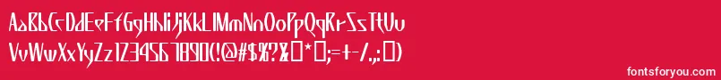 Kzweda Font – White Fonts on Red Background