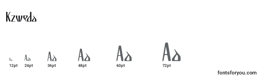 Kzweda Font Sizes