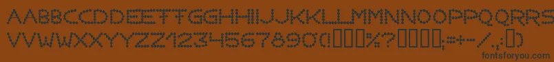 Perlenkette-Schriftart – Schwarze Schriften auf braunem Hintergrund