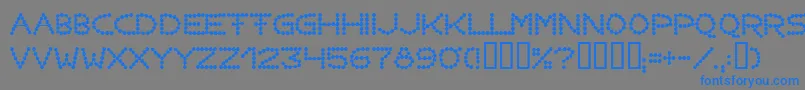 Perlenketteフォントについての詳細 フォントPerlenkette – 灰色の背景に青い文字