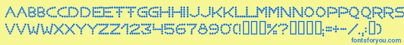 Perlenkette Font – Blue Fonts on Yellow Background