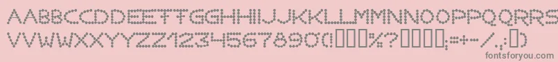 Perlenkette Font – Gray Fonts on Pink Background