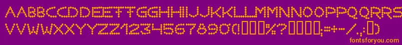Perlenkette Font – Orange Fonts on Purple Background