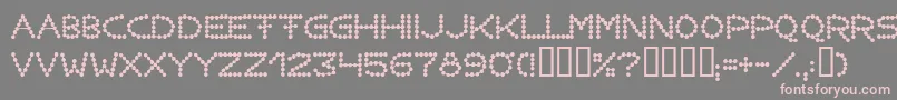 Perlenkette Font – Pink Fonts on Gray Background