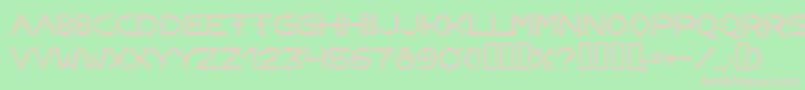 フォントPerlenkette – 緑の背景にピンクのフォント