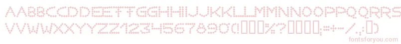 Perlenkette Font – Pink Fonts on White Background