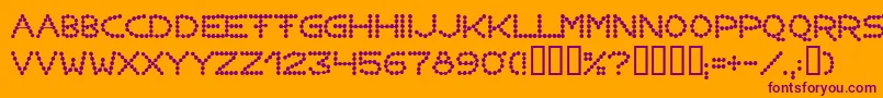 Perlenkette Font – Purple Fonts on Orange Background