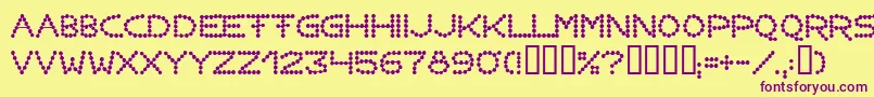 Perlenkette Font – Purple Fonts on Yellow Background