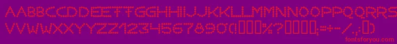 Perlenkette Font – Red Fonts on Purple Background