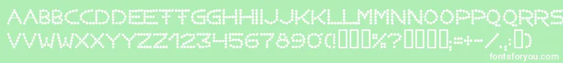 Perlenkette Font – White Fonts on Green Background