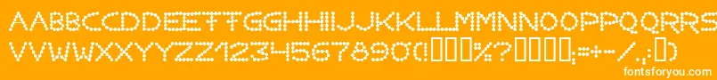 Perlenkette Font – White Fonts on Orange Background