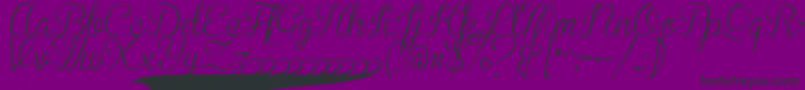 BrannbollSmal Font – Black Fonts on Purple Background