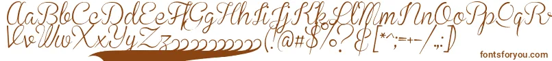 BrannbollSmal Font – Brown Fonts on White Background