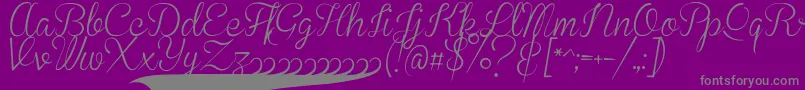 BrannbollSmal Font – Gray Fonts on Purple Background