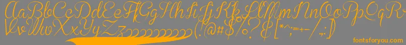 BrannbollSmal Font – Orange Fonts on Gray Background