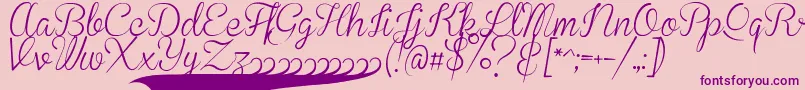 BrannbollSmal Font – Purple Fonts on Pink Background
