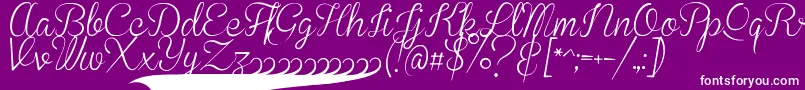 BrannbollSmal Font – White Fonts on Purple Background