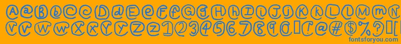 AtsignRegular Font – Blue Fonts on Orange Background