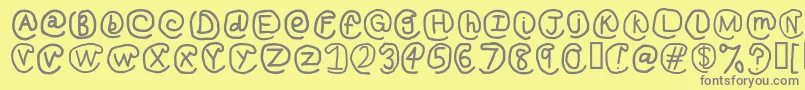 AtsignRegular Font – Gray Fonts on Yellow Background