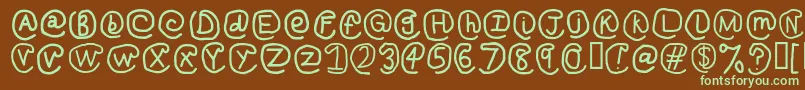 AtsignRegular Font – Green Fonts on Brown Background