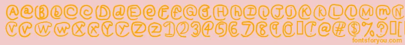 AtsignRegular Font – Orange Fonts on Pink Background