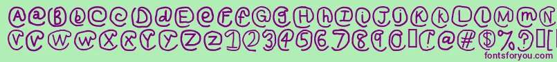 AtsignRegular Font – Purple Fonts on Green Background