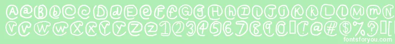 AtsignRegular Font – White Fonts on Green Background