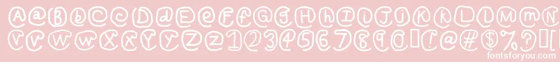 AtsignRegular Font – White Fonts on Pink Background