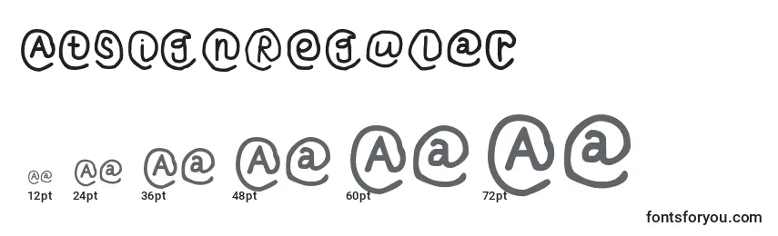 AtsignRegular Font Sizes