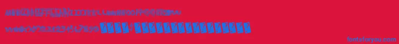 Fonte Schoolnotes – fontes azuis em um fundo vermelho