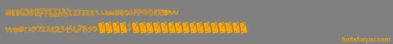 Schoolnotes Font – Orange Fonts on Gray Background