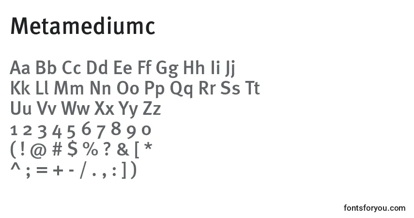 Fuente Metamediumc - alfabeto, números, caracteres especiales