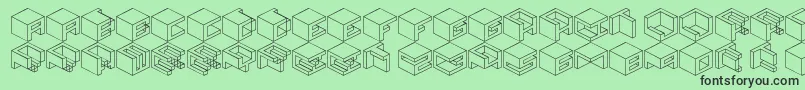 Qbicle2 Font – Black Fonts on Green Background