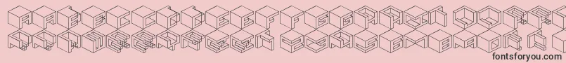 Police Qbicle2 – polices noires sur fond rose