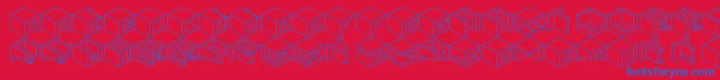 Qbicle2 Font – Blue Fonts on Red Background