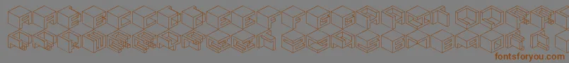 Qbicle2 Font – Brown Fonts on Gray Background