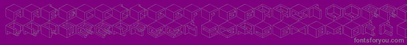 Qbicle2 Font – Gray Fonts on Purple Background