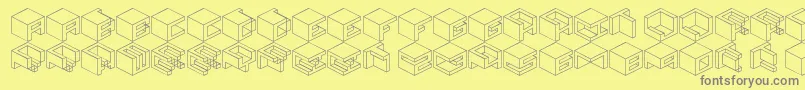 More about Qbicle2 Font Qbicle2 Font – Gray Fonts on Yellow Background