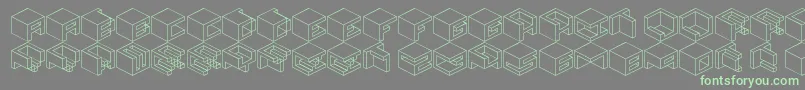 Qbicle2 Font – Green Fonts on Gray Background